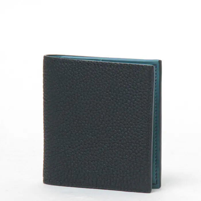 MAISON TAKUYA メゾンタクヤ レザー 二つ折り財布 Black×Azure