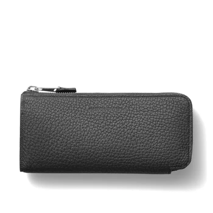 MAISON TAKUYA メゾンタクヤ レザー L字ファスナー 長財布 Black×Azure