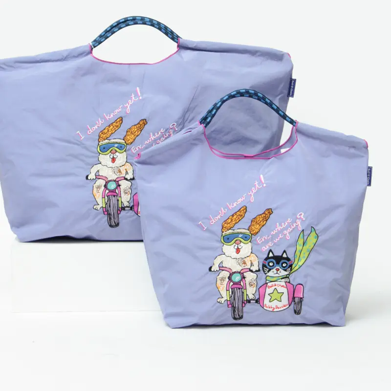 BALL＆CHAIN ボールアンドチェーン B.BIKE (B.バイク) エコバッグ (M) (L) ラベンダー