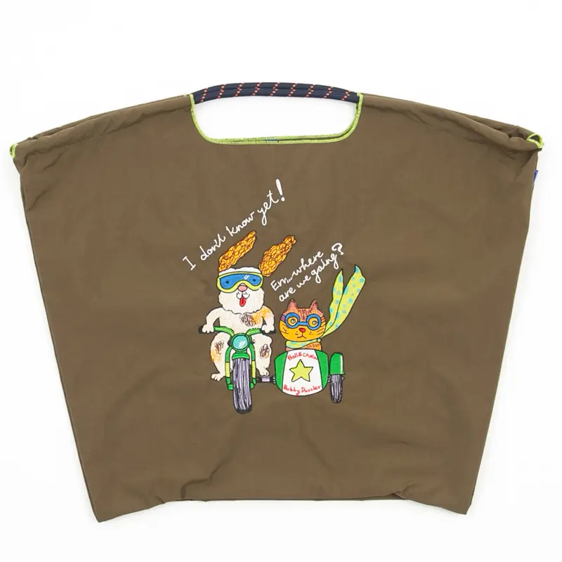 BALL＆CHAIN ボールアンドチェーン B.BIKE (B.バイク) エコバッグ (M) (L) カーキ L