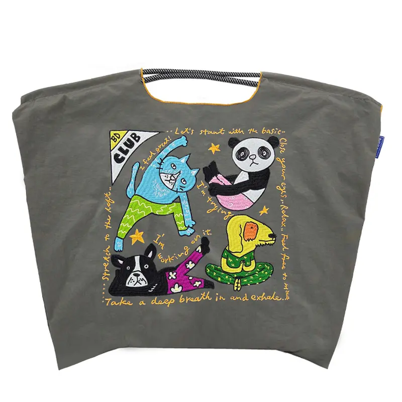 BALL＆CHAIN ボールアンドチェーン BOBBY DAZZLER CLUB ( ボビーダズラークラブ) エコバッグ (M) (L) グレー