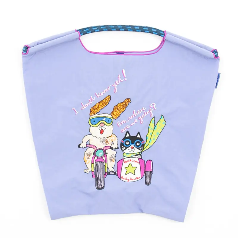 BALL＆CHAIN ボールアンドチェーン B.BIKE (B.バイク) エコバッグ (M) (L) ラベンダー M