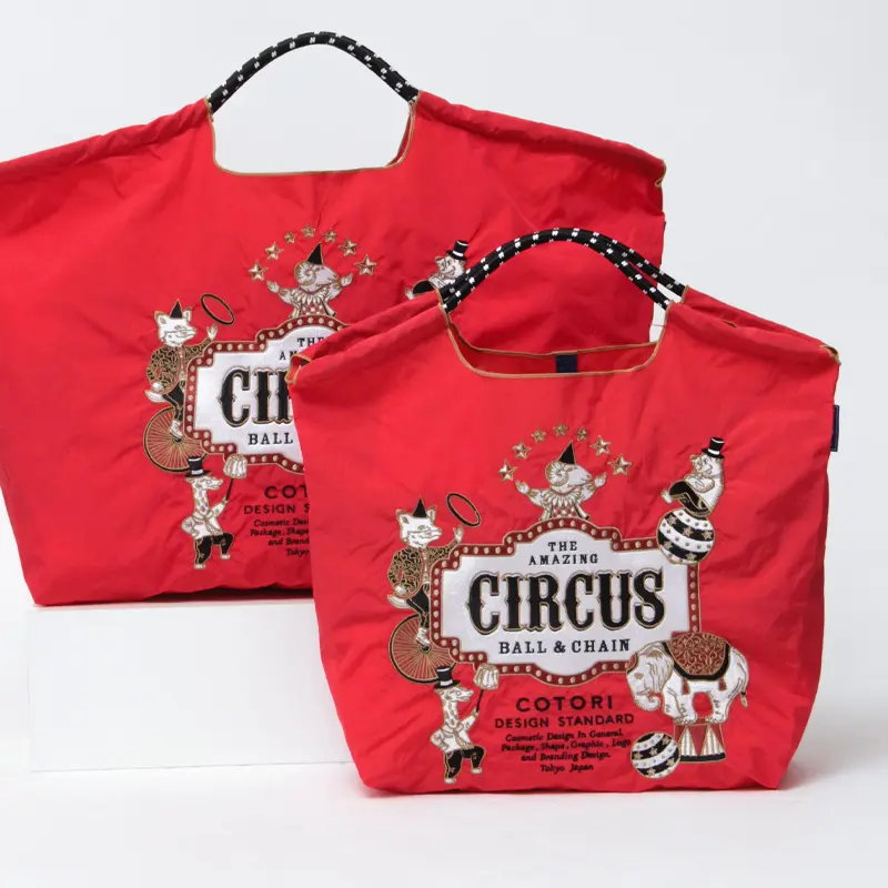 BALL＆CHAIN ボールアンドチェーン CIRCUS (サーカス) エコバッグ (M) (L) レッド