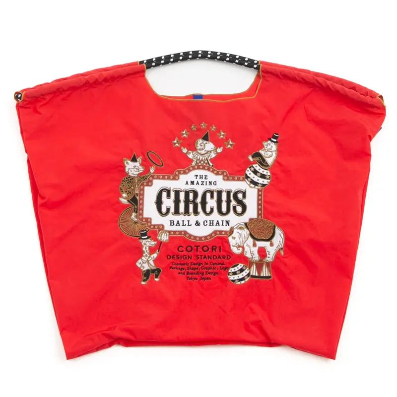 BALL＆CHAIN ボールアンドチェーン CIRCUS (サーカス) エコバッグ (M) (L) レッド L