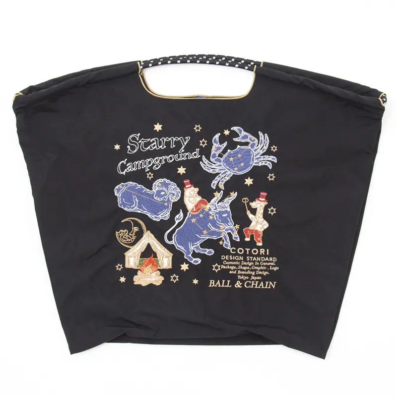 BALL＆CHAIN ボールアンドチェーン STARRY (スターリー) エコバッグ (M) (L) ブラック L