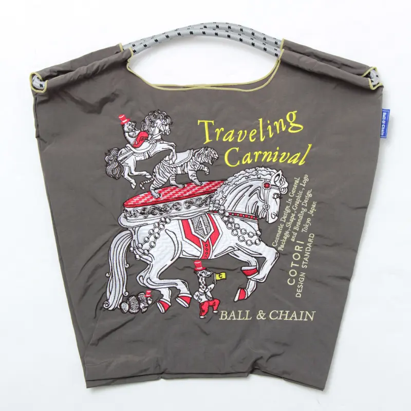 BALL＆CHAIN ボールアンドチェーン CARNIVAL (カーニバル) エコバッグ (M) (L) チャコールグレー M