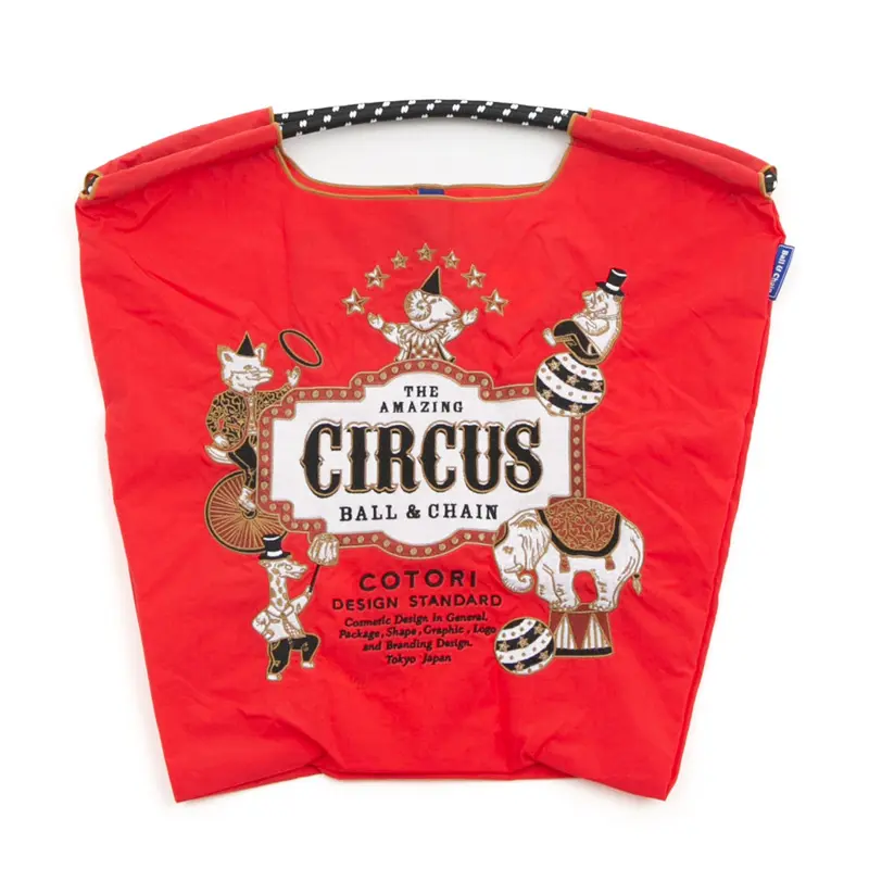 BALL＆CHAIN ボールアンドチェーン CIRCUS (サーカス) エコバッグ (M) (L) レッド M