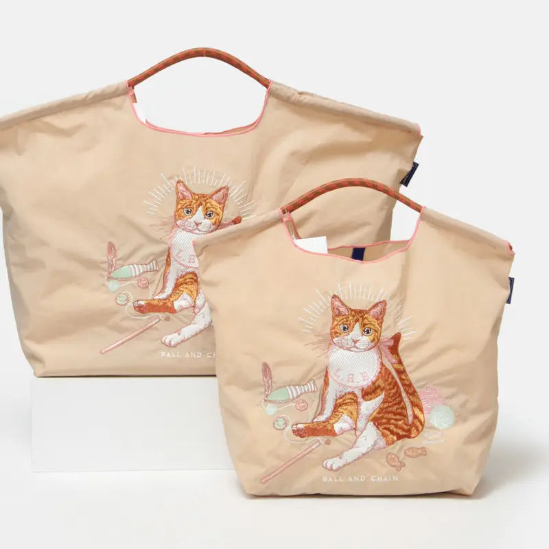 BALL＆CHAIN ボールアンドチェーン D[di:] BABY CAT (ベイビーキャット) エコバッグ (M) (L) ベージュ