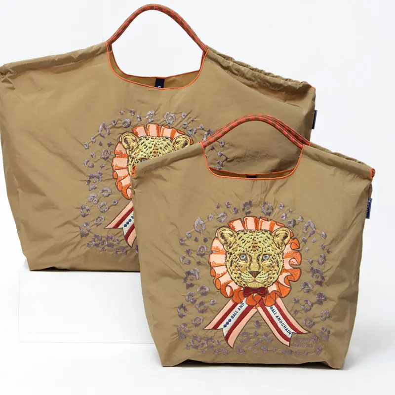 BALL＆CHAIN ボールアンドチェーン D.LEOPARD(D.レオパード) エコバッグ (M) (L) ベージュ