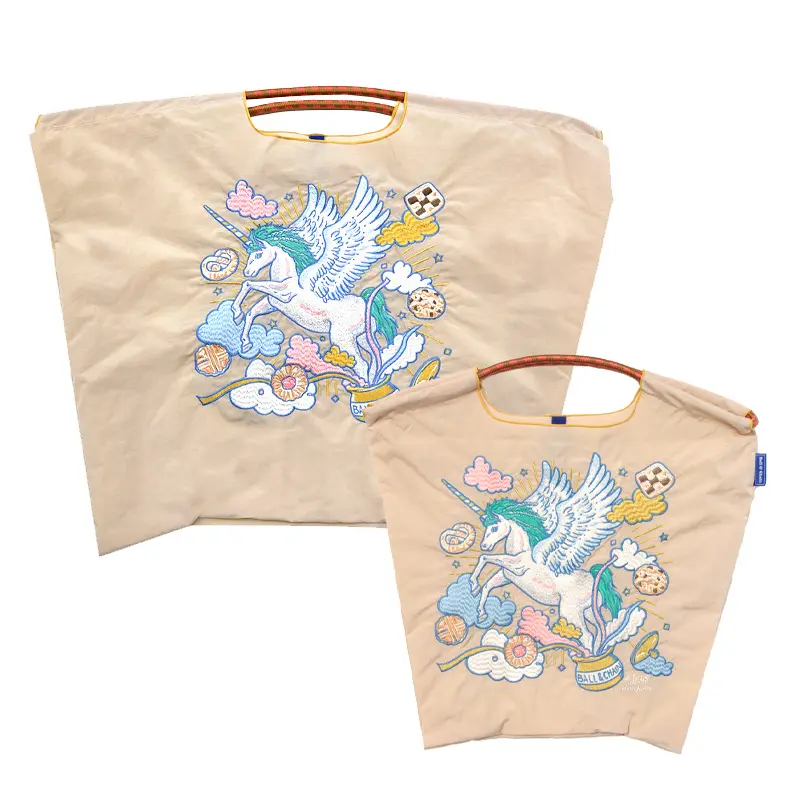 D[di:] UNICORN（ユニコーン）エコバッグ (M) (L) S.ベージュ