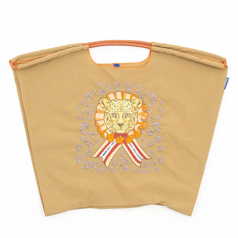 BALL＆CHAIN ボールアンドチェーン D.LEOPARD(D.レオパード) エコバッグ (M) (L) ベージュ L