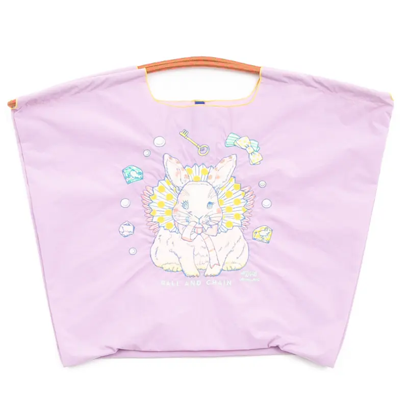BALL＆CHAIN ボールアンドチェーン D.M.RABBIT (D.M.ラビット) エコバッグ (M) (L) ライラック L