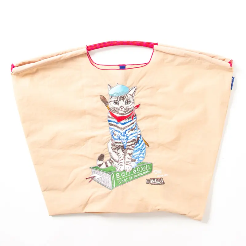 BALL＆CHAIN ボールアンドチェーン P.CAT(P.キャット) エコバッグ (M) (L) ベージュ L