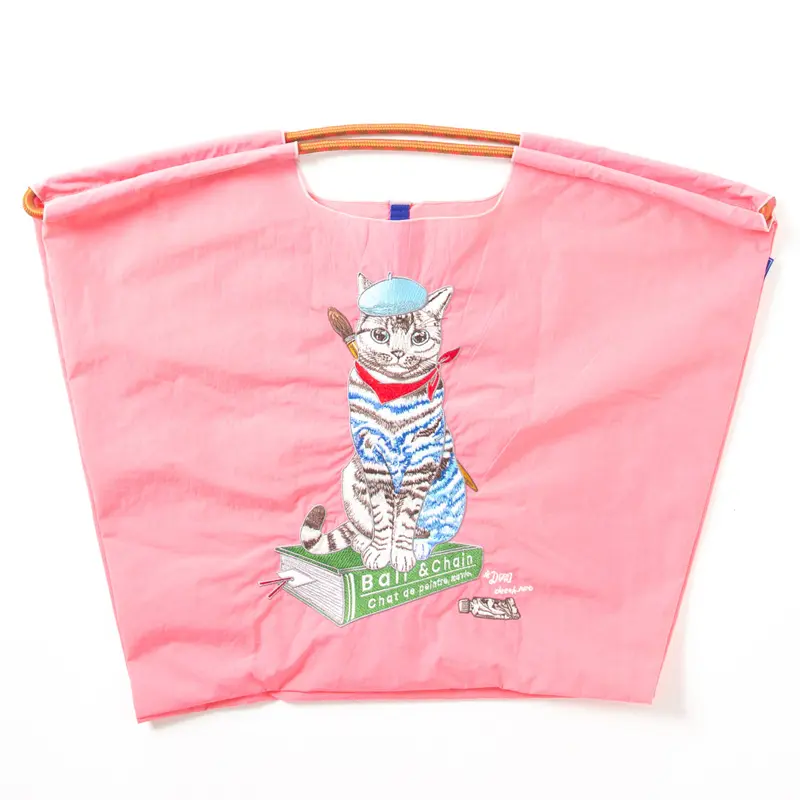 BALL＆CHAIN ボールアンドチェーン P.CAT(P.キャット) エコバッグ (M) (L) ピンク L