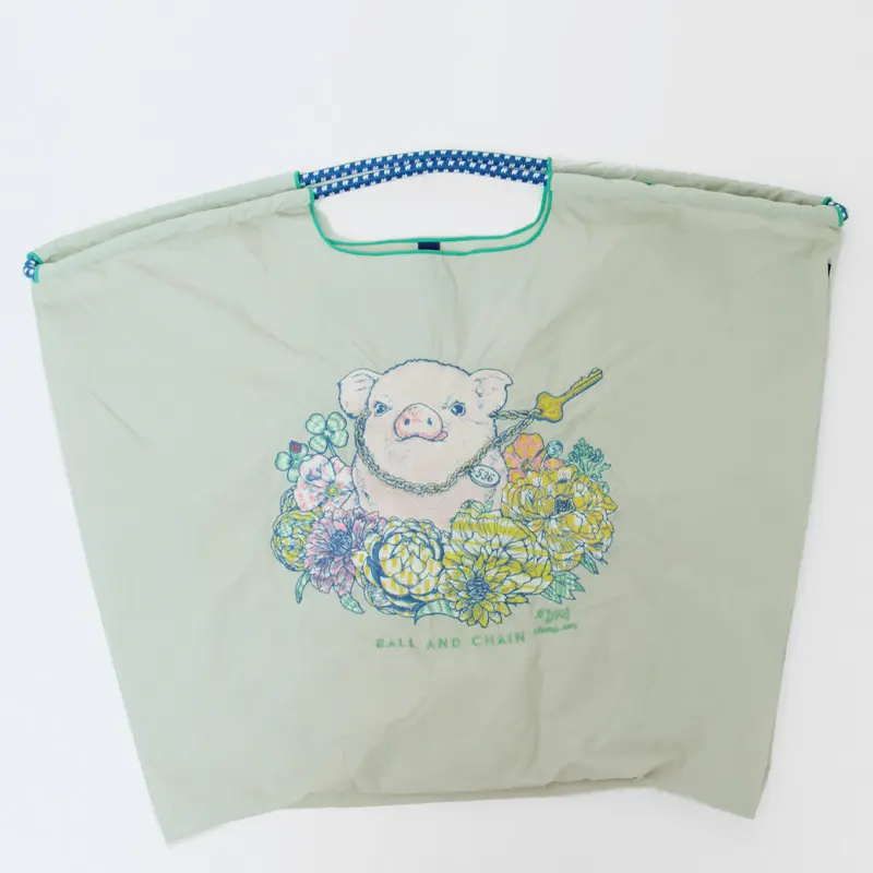 BALL＆CHAIN ボールアンドチェーン D[di:] PIG(ピッグ) エコバッグ (M) (L) ペールグレー L