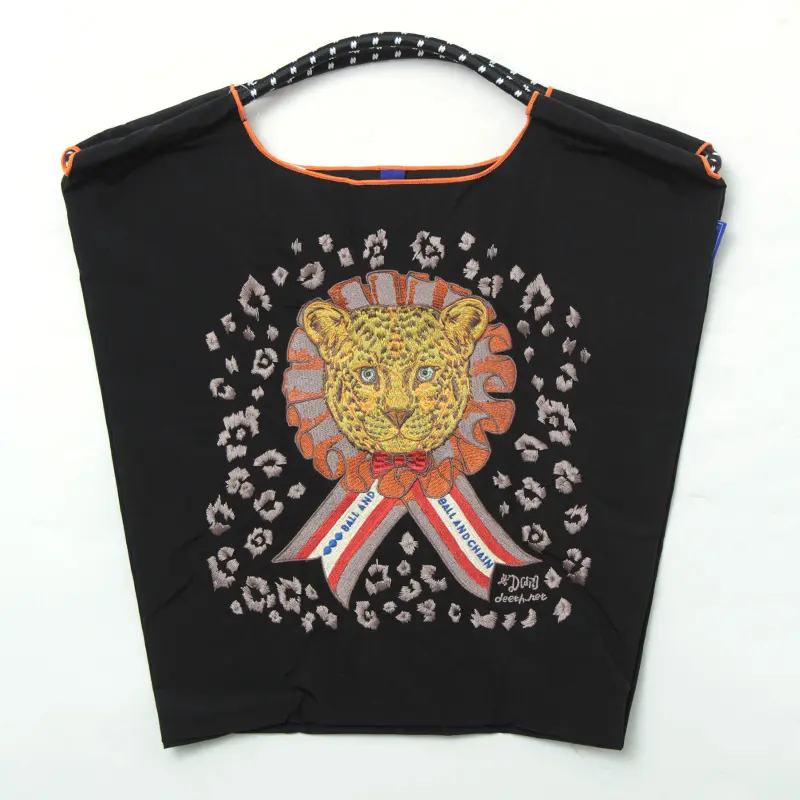 BALL＆CHAIN ボールアンドチェーン D.LEOPARD(D.レオパード) エコバッグ (M) (L) ブラック M