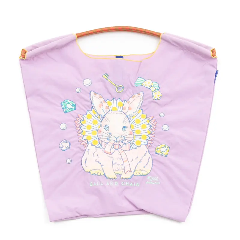 BALL＆CHAIN ボールアンドチェーン D.M.RABBIT (D.M.ラビット) エコバッグ (M) (L) ライラック M