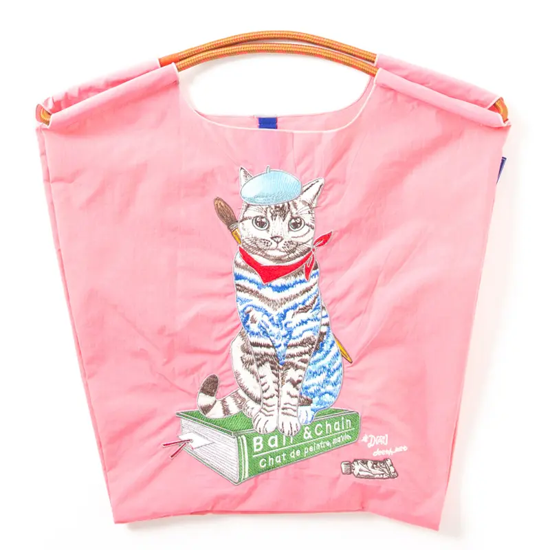 BALL＆CHAIN ボールアンドチェーン P.CAT(P.キャット) エコバッグ (M) (L) ピンク M
