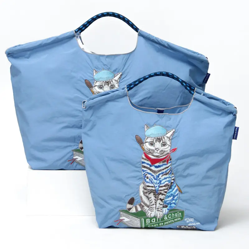 BALL＆CHAIN ボールアンドチェーン P.CAT(P.キャット) エコバッグ (M) (L) ラベンダー