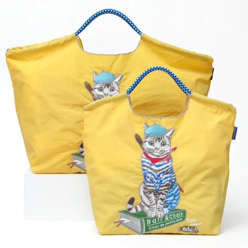 BALL＆CHAIN ボールアンドチェーン P.CAT(P.キャット) エコバッグ (M) (L) マスタード