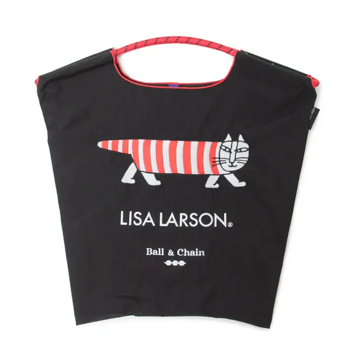 BALL＆CHAIN ボールアンドチェーン LISA LARSON（リサ・ラーソン）エコバッグ (M) (L) ブラック M