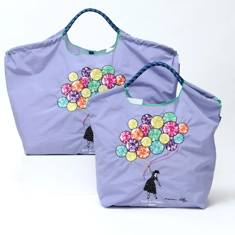 BALL＆CHAIN ボールアンドチェーン Balloon  (バルーン) エコバッグ (M) (L) ラベンダー
