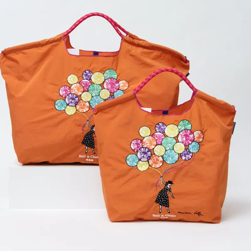 BALL＆CHAIN ボールアンドチェーン Balloon  (バルーン) エコバッグ (M) (L) オレンジ