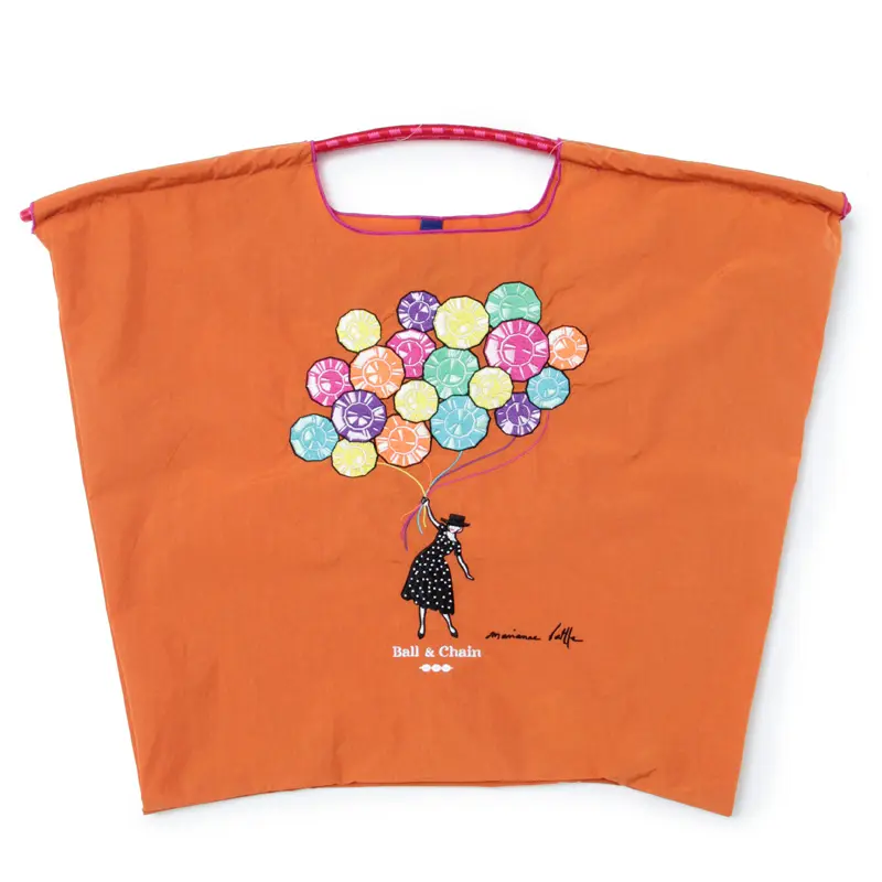 BALL＆CHAIN ボールアンドチェーン Balloon  (バルーン) エコバッグ (M) (L) オレンジ L