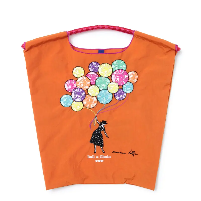 BALL＆CHAIN ボールアンドチェーン Balloon  (バルーン) エコバッグ (M) (L) オレンジ M