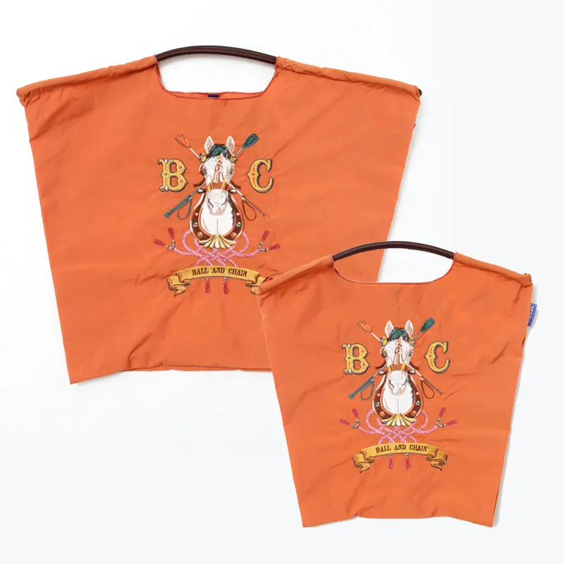 BALL＆CHAIN ボールアンドチェーン HORSE SHOE（ホースシュー） エコバッグ (M) (L) オレンジ
