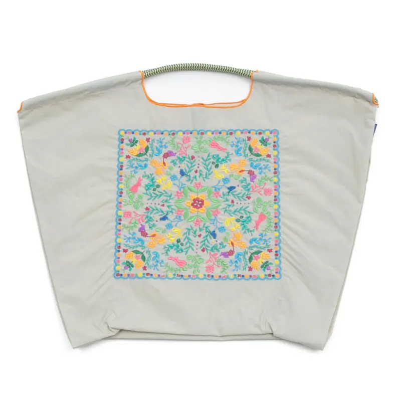 BALL＆CHAIN ボールアンドチェーン FLOWER BANDANA (フラワーバンダナ) エコバッグ (M) (L) ペールグレー L
