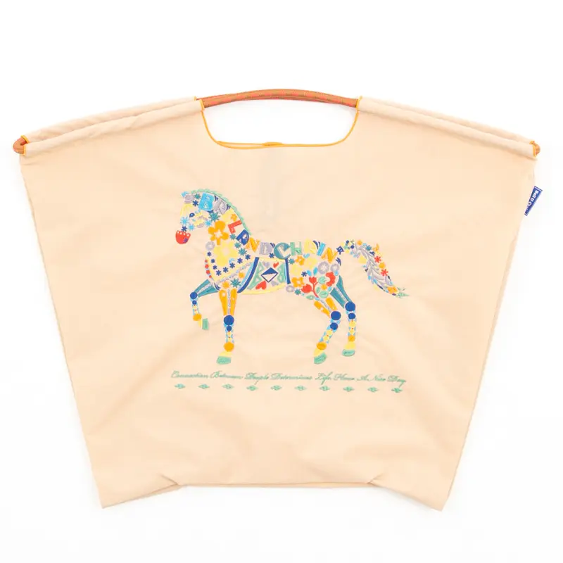 BALL＆CHAIN ボールアンドチェーン FLORAL HORSE(フローラルホース) エコバッグ (M) (L) ベージュ L