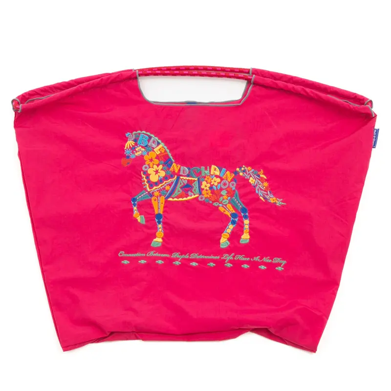 BALL＆CHAIN ボールアンドチェーン FLORAL HORSE(フローラルホース) エコバッグ (M) (L) ピンク L