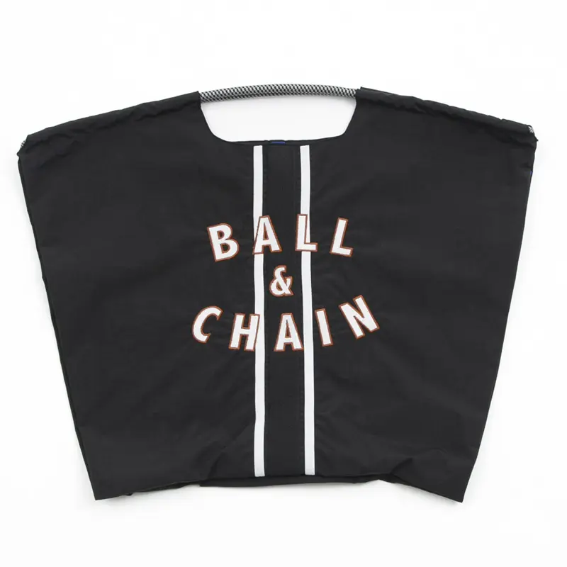 BALL＆CHAIN ボールアンドチェーン LINE  (ライン) エコバッグ (M) (L) ブラック L