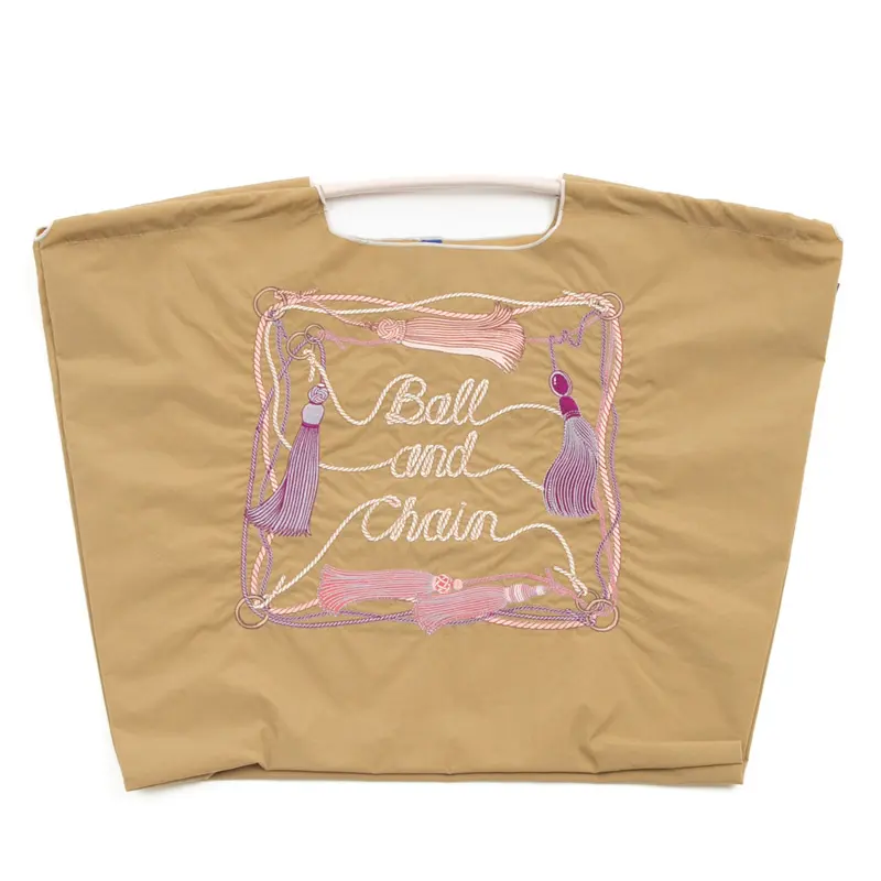 BALL＆CHAIN ボールアンドチェーン TASSEL (タッセル) エコバッグ (M) (L) ベージュ L