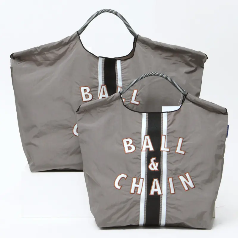 BALL＆CHAIN ボールアンドチェーン LINE  (ライン) エコバッグ (M) (L) グレー