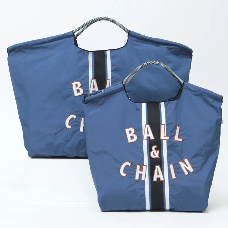 BALL＆CHAIN ボールアンドチェーン LINE  (ライン) エコバッグ (M) (L) ネイビー