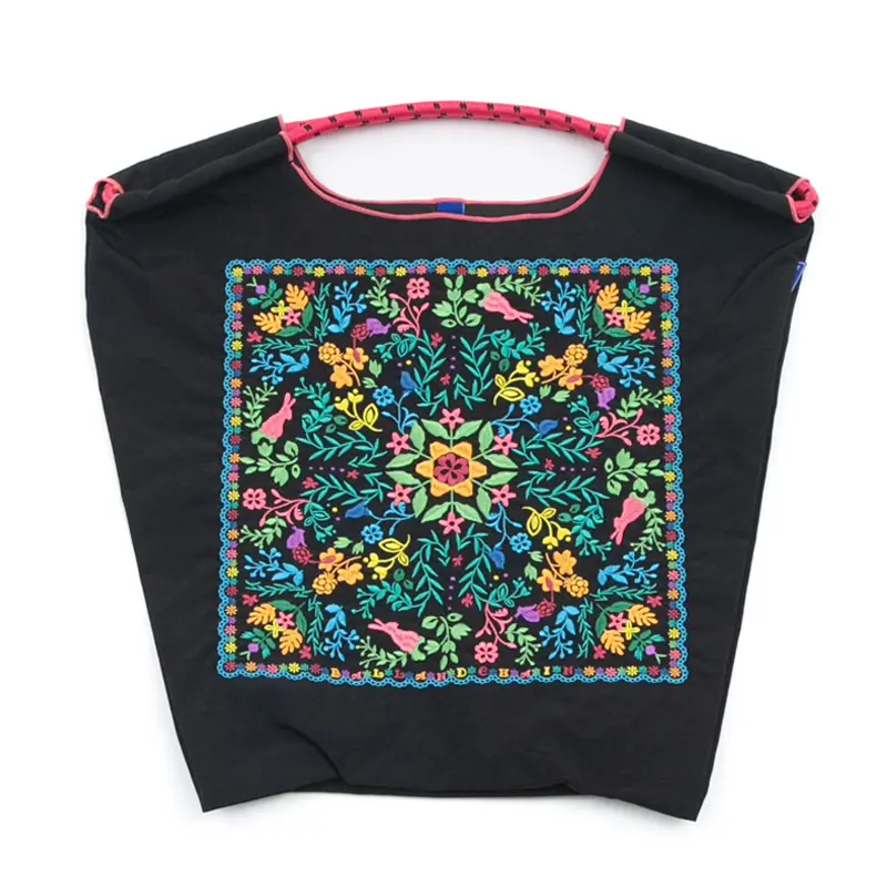 BALL＆CHAIN ボールアンドチェーン FLOWER BANDANA (フラワーバンダナ) エコバッグ (M) (L) ブラック M