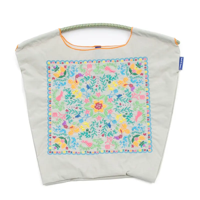 BALL＆CHAIN ボールアンドチェーン FLOWER BANDANA (フラワーバンダナ) エコバッグ (M) (L) ペールグレー M