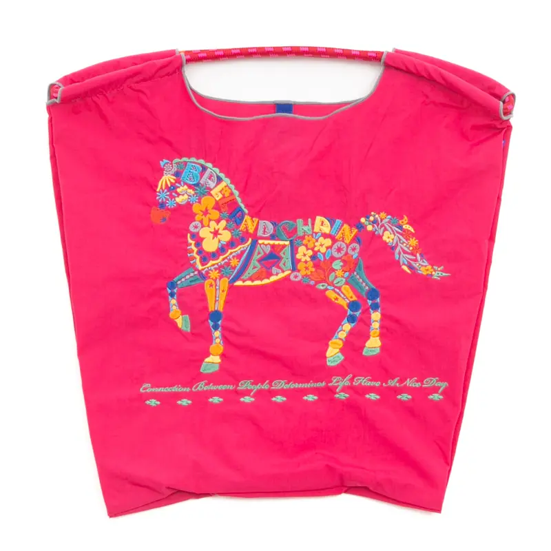 BALL＆CHAIN ボールアンドチェーン FLORAL HORSE(フローラルホース) エコバッグ (M) (L) ピンク M