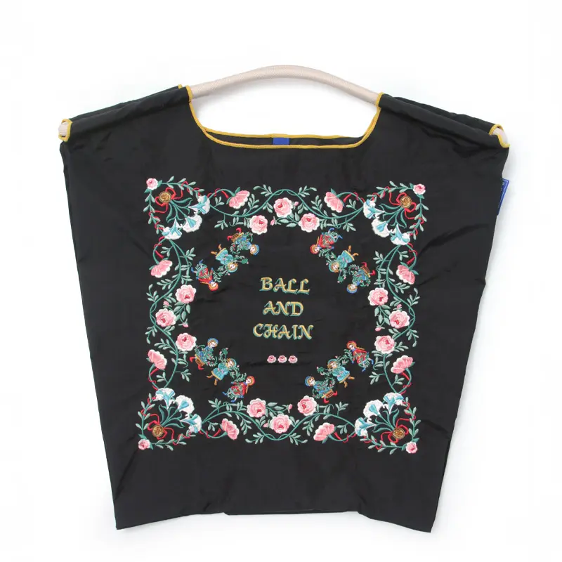 BALL＆CHAIN ボールアンドチェーン FLEURS（フルール） エコバッグ (M) (L) ブラック M