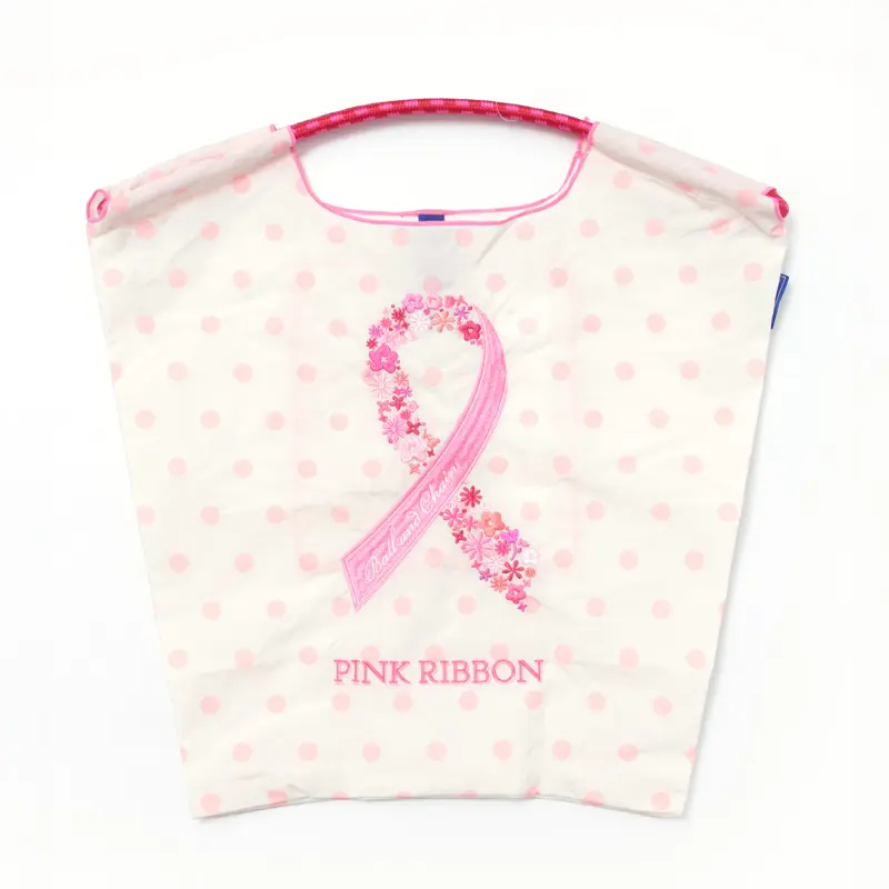 PINK RIBBON（ピンクリボン）ドット エコバッグ (M)