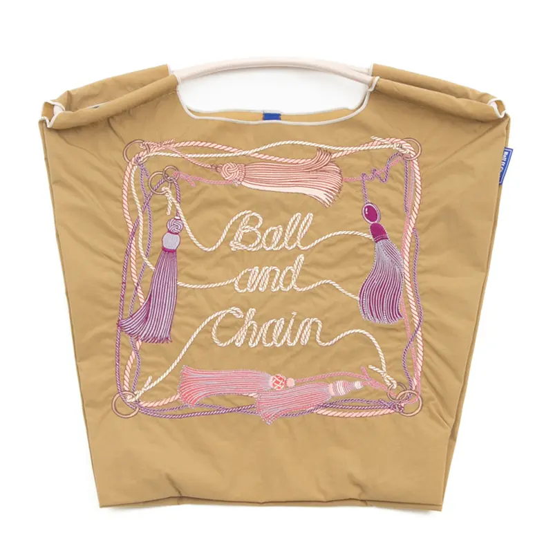 BALL＆CHAIN ボールアンドチェーン TASSEL (タッセル) エコバッグ (M) (L) ベージュ M