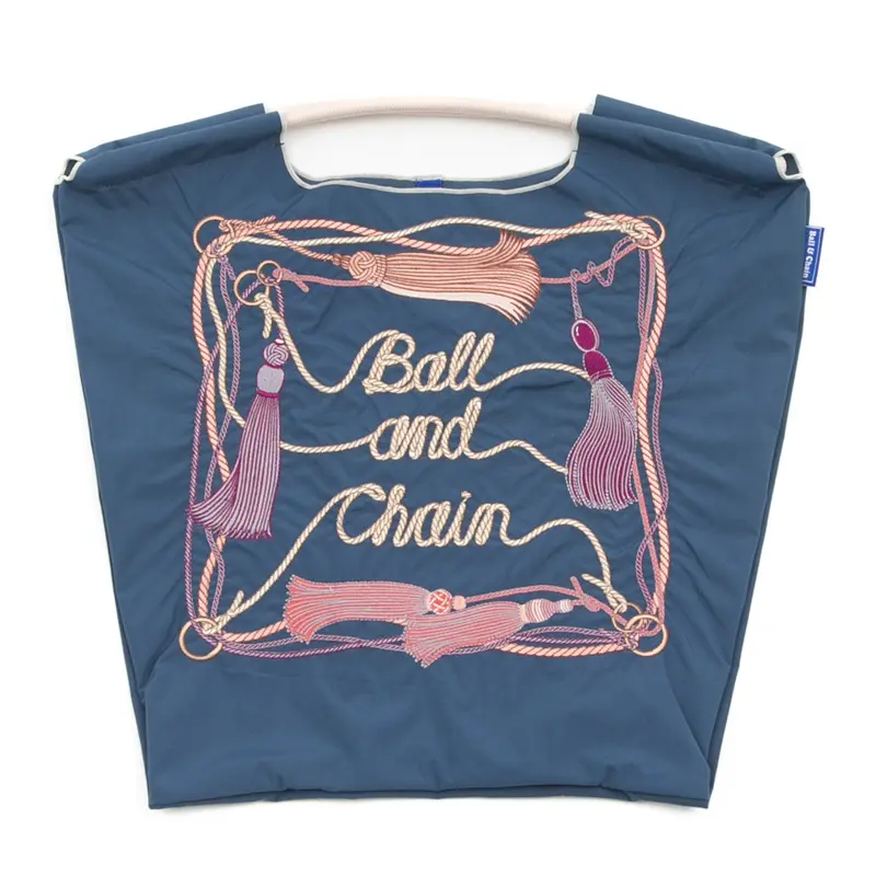 BALL＆CHAIN ボールアンドチェーン TASSEL (タッセル) エコバッグ (M) (L) ネイビー M