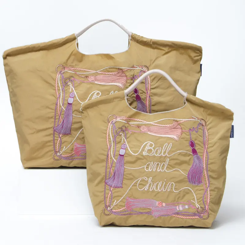 BALL＆CHAIN ボールアンドチェーン TASSEL (タッセル) エコバッグ (M) (L) ベージュ