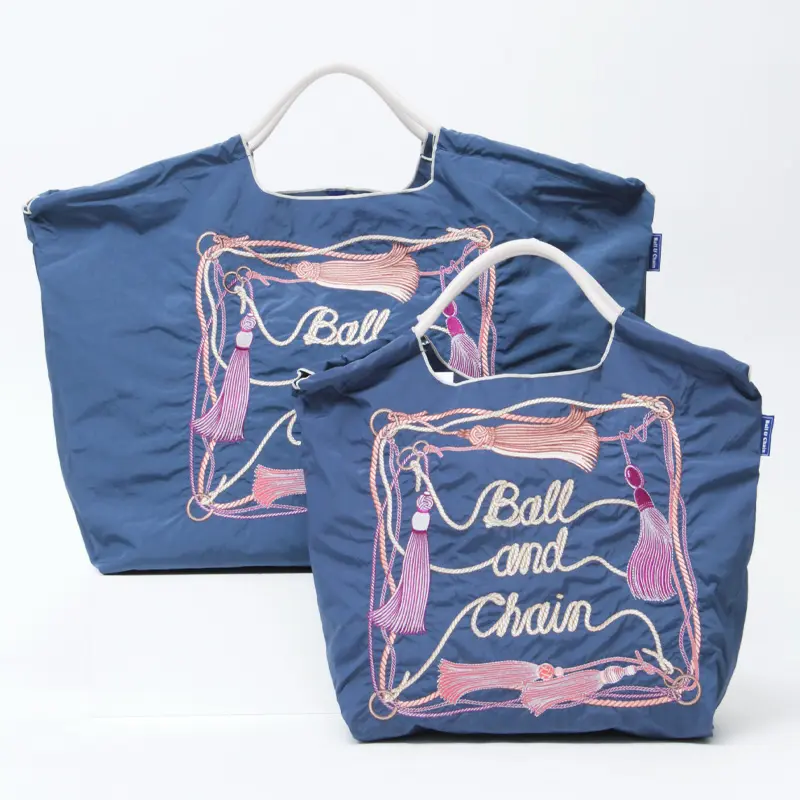 BALL＆CHAIN ボールアンドチェーン TASSEL (タッセル) エコバッグ (M) (L) ネイビー