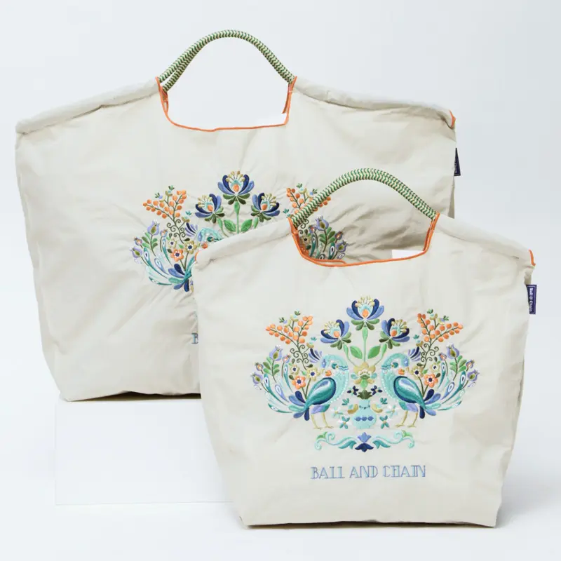 BALL＆CHAIN ボールアンドチェーン TWITTER (ツイッター) エコバッグ (M) (L) ペールグレー