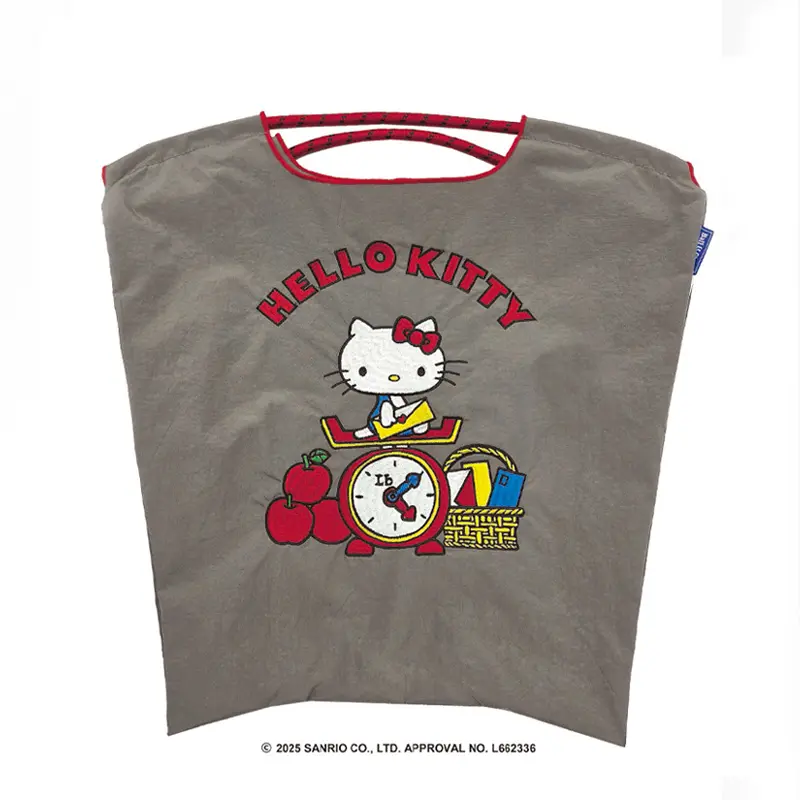 BALL＆CHAIN ボールアンドチェーン Hello Kittyモデル 3 APPLES(キティ３アップル) エコバッグ (M)  グレー M