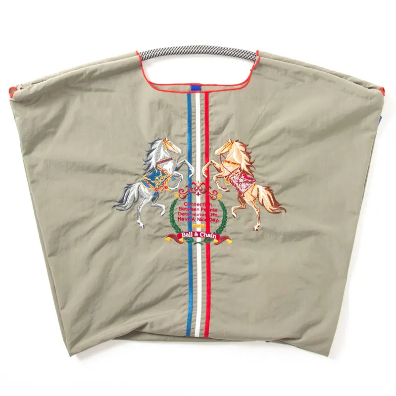 BALL＆CHAIN ボールアンドチェーン TWIN HORSE (ツインホース) エコバッグ (M) (L) グレー L