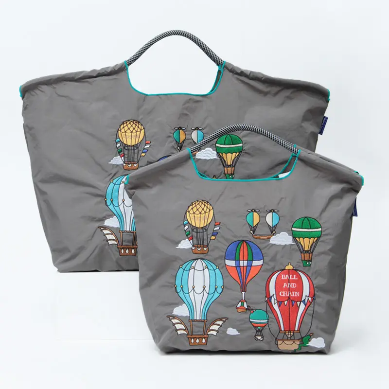 BALL＆CHAIN ボールアンドチェーン BALOONS (バルーンズ) エコバッグ (M) (L) グレー